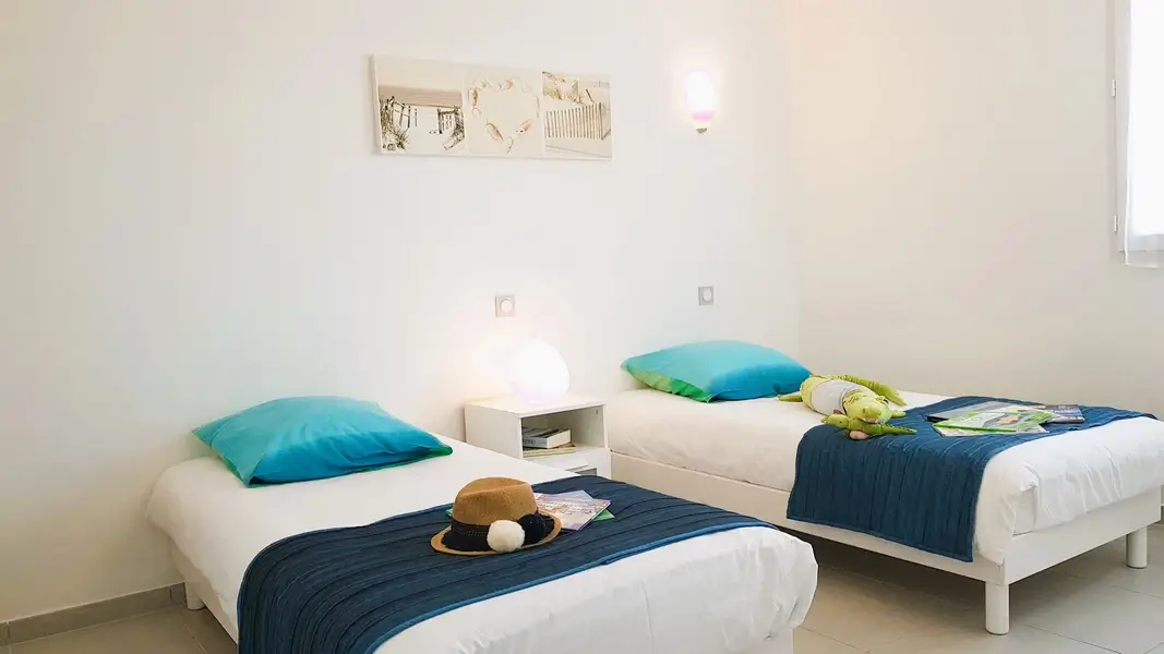 Fouras, Chambre 2 lits simples de la Villa Oleron, Vacances en Charente maritime