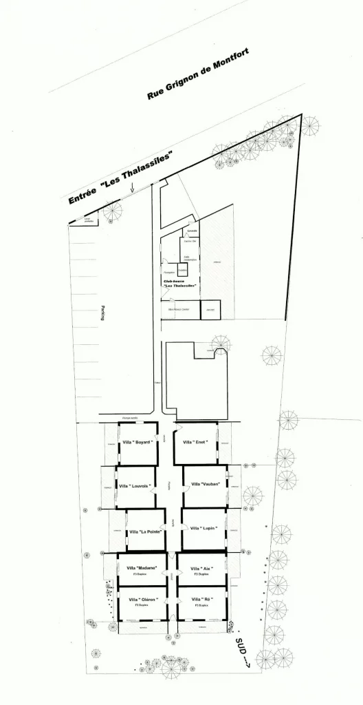 Fouras Charente maritime map of the holiday residence with swimming pool Les Thalassiles